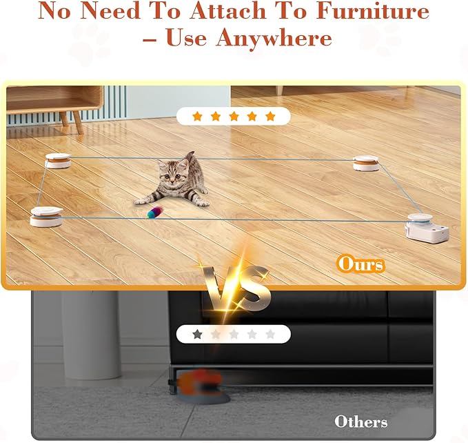 Interactive Cat Toy for Indoor Cats – Automatic Moving & Enrichment Toy for Indoor Cats/Kitten, Auto/Manual Control Cat Treadmill for Exercise & Mental Stimulation, Stimulating Chase Toys(H1K3)