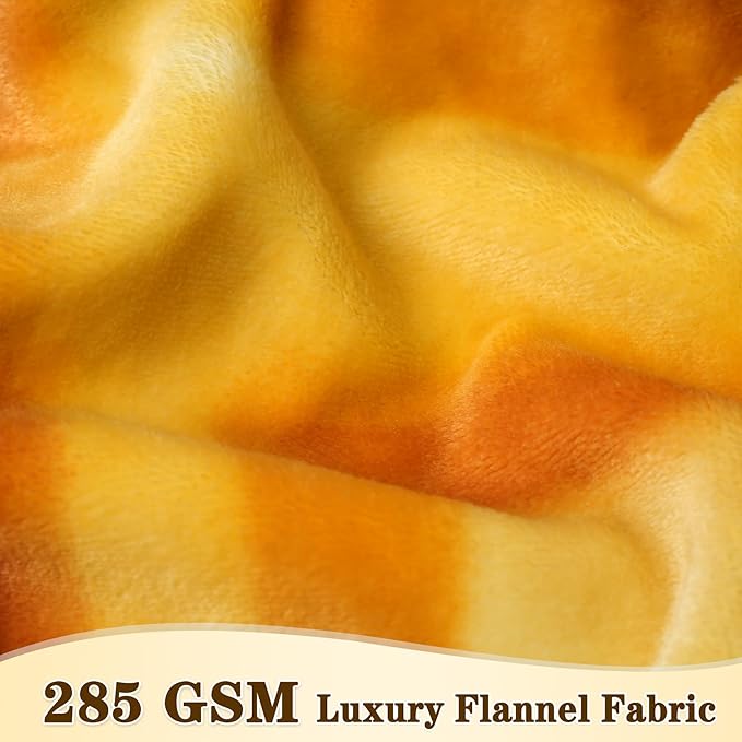 mermaker Waffles Blanket 71 inches for Adult Kids, Realistic Waffles Throw Blanket Funny Gifts for Women Men Teen Boy Girl, 285 GSM Soft Flannel Food Wrap Blanket for Christmas Birthday Gifts-Orange