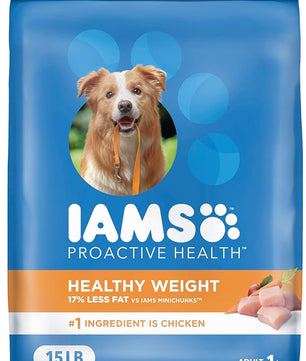 IAMS Proactive Health Healthy Weight Control Adult Dry Dog Food with Real Chicken, 15 lb. Bag