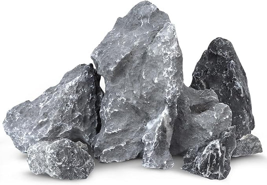 2.5lb Natural Seiryu Stones, Aquarium Rocks Decoration Aquascaping Stone Landscaping Model for Fish Tank Decor Terrariums Paludariums Reptile Enclosures Gardens, 2-6 inches