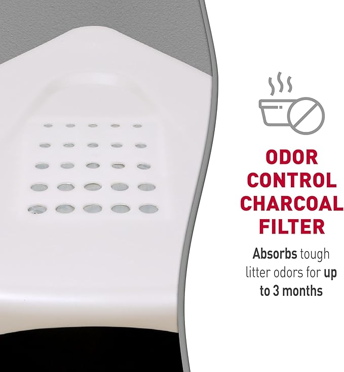 Nature’s Miracle Hooded Corner Litter Box, With Odor Control Charcoal Filter (P-5915)