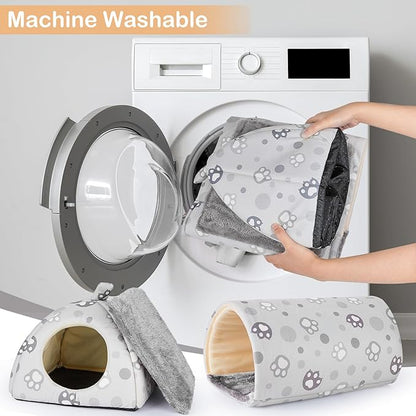 Unicorn Catcher Guinea Pig Hideout and Tunnel, 2 Pack Soft Washable Guinea Pig Bedding for Cages