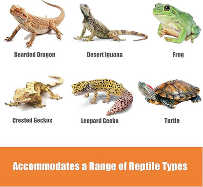 2Pcs 6 Inch Reptile Feeding Tongs with Soft Tips, Bearded Dragon Tank Accessories, Food Tweezer for Leopard Gecko, Crested Gecko, Jumping Spider, Frog, Snake, Chameleon and Red-eared Slider