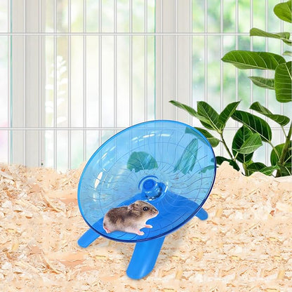 Wontee Hamster Water Bottle Water Dispenser Hamster Silent Exercise Running Wheel for Dwarf Hamsters Gerbil Mice (Blue, 125ML)