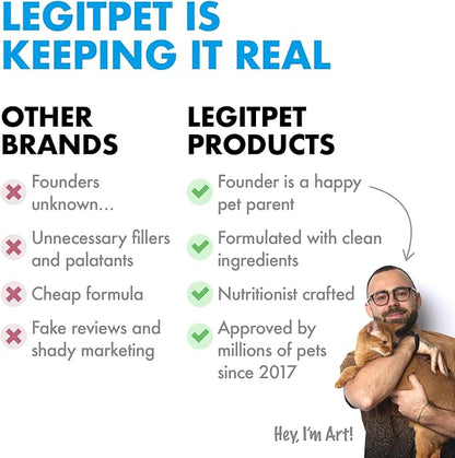 Dog Vitamins - 30 Multivitamins Chews w/Glucosamine Chondroitin, Probiotics Digestive Enzymes and Omegas - Supplement for Overall Health - Joint Support, Immune Health, Skin and Heart Health