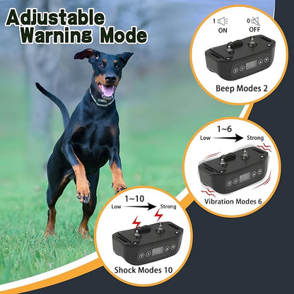 GPS Wireless Dog Fence System, Electric Satellite Technology Pet Containment System by GPS Signal Boundary for Dogs and Pets with Waterproof & Rechargeable Collar Receiver(Black)
