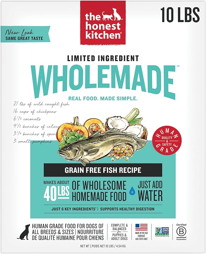 The Honest Kitchen Wholemade™ Limited Ingredient Fish Dog Food, 10 lb Box