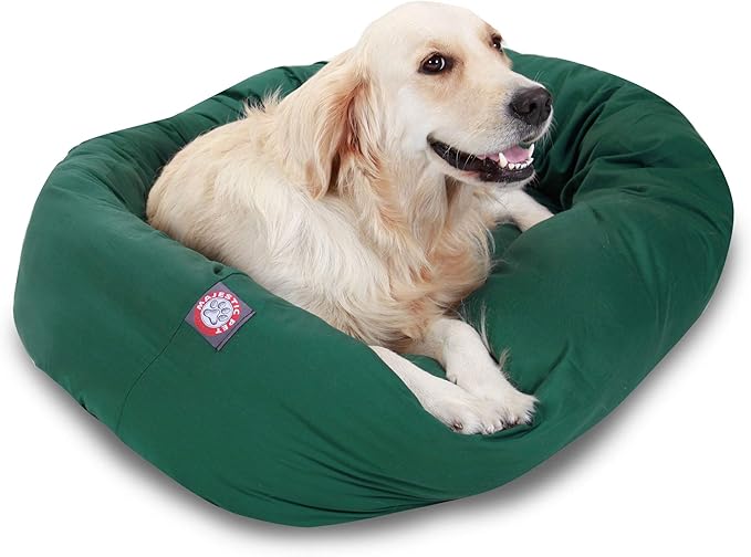 40 inch Green Bagel Dog Bed By Majestic Pet Products