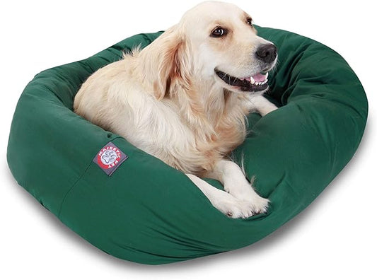 40 inch Green Bagel Dog Bed By Majestic Pet Products