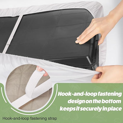 Bienbee Ferret Cage Liner Set for Ferret Nation & Critter Nation Cage, Waterproof Ferrets Cage Accessories for Small Animals Rats Chinchillas Hedgehogs Ferrets(Green Mushroom, Double Unit Combo)