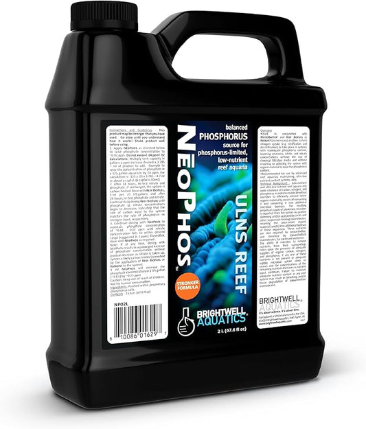 Brightwell Aquatics - NeoPhos - Balanced Phosphorus Source for Phosphorus-Limited, Low-Nutrient Reef Aquaria - Aquarium Water Treatments, 67.6 fl oz