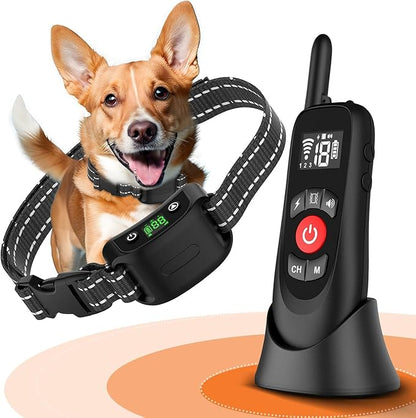 Wireless Dog Fence, Portable Electric Fence for Dogs with Remote Training Collar, Magnetic Charging Base, Outdoor Pet Containmen System for Yards, Adjustable for Medium Large Dogs