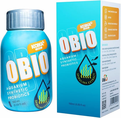 KOIKA OBIO Aquarium Water Treatment, Quick Effect (After 8-10 Hours), Improvement of Digestion and Immune Systems of Fish & Shrimp (Liquid, 180ml (6.08 fl oz))