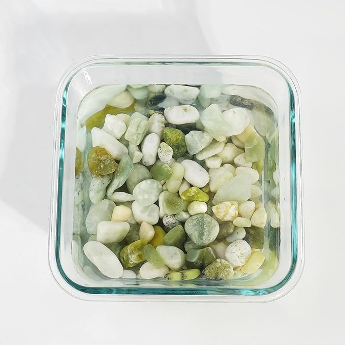 12 LBS River Rocks, StoneCreek, Decorative Garden Stones for Plant Landscaping, Polished Gravel Filler Pebbles for Home Decoration, Vases, Succulents, Flower Beds and Fish Tanks (Jade, Medium)