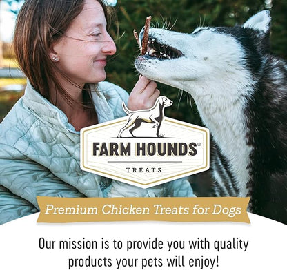 Farm Hounds - Chicken Strips - Premium Natural Jerky for Dogs - Made from 100% Humanely Raised Chicken - Break-to-Size - Great for Training & Treats - No Added Fillers - Made in USA - 4.5 oz - 1 Pack