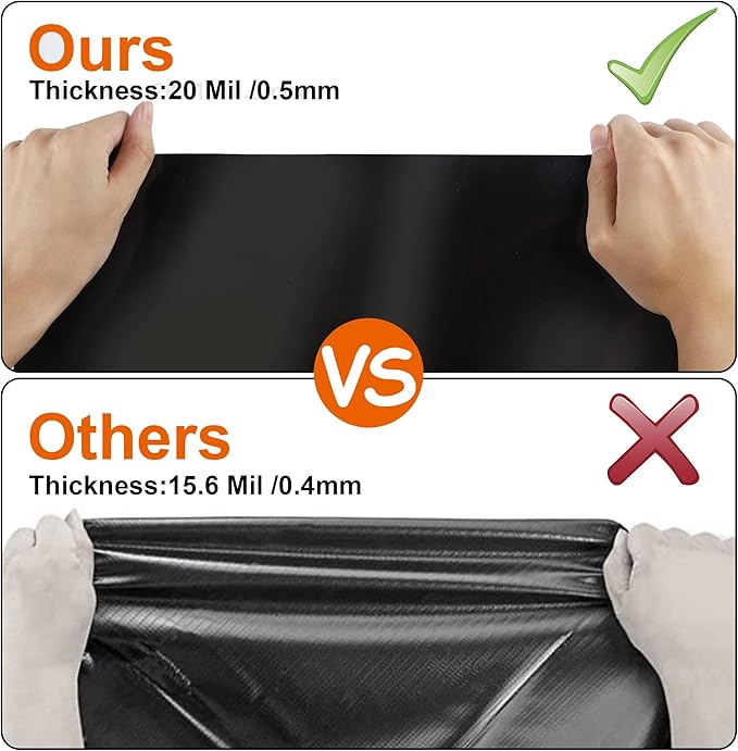 10 x 15 FT Pond Liner, 20 Mil Fish Pond HDPE Liner, Pond Liners for Outdoor Ponds, Koi Ponds, Garden Fountain, Waterfall