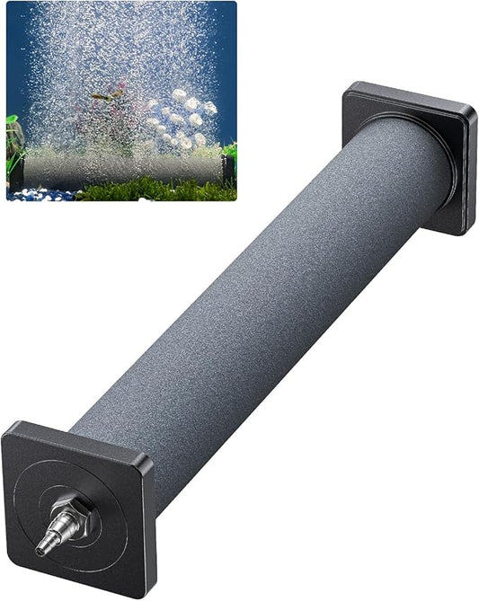 Pawfly Aquarium Air Stone 12 Inch Fish Tank Air Stone Bubbler Cylindrical Bubble Release Tool Oxygen Diffuser for Large Air Pump Fish Tank Outdoor Garden Ponds and DWC System