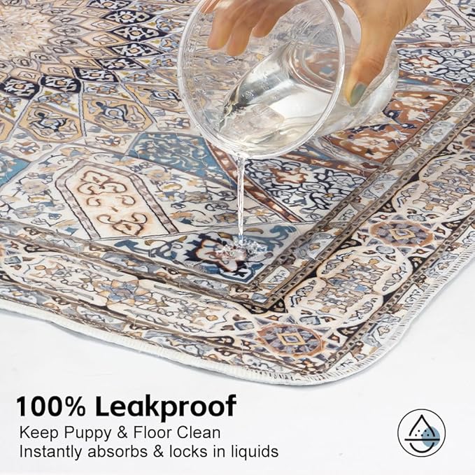 Washable Pee Pads for Dogs, 2 Pack Reusable Puppy Training Pads 32"x48" Super Absorbent Dog Pee Pad Waterproof Dog Training Pads, Non-Slip Potty Pads, Whelping Pads