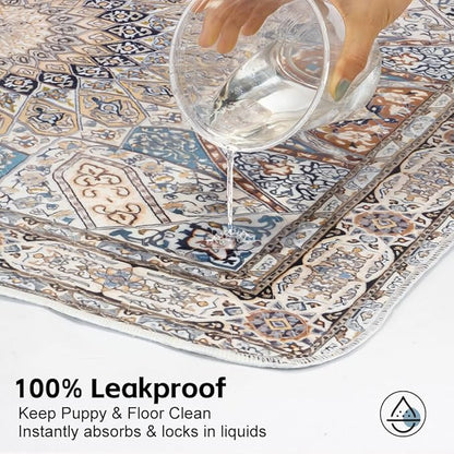 Washable Pee Pads for Dogs, 2 Pack Reusable Puppy Training Pads 32"x48" Super Absorbent Dog Pee Pad Waterproof Dog Training Pads, Non-Slip Potty Pads, Whelping Pads