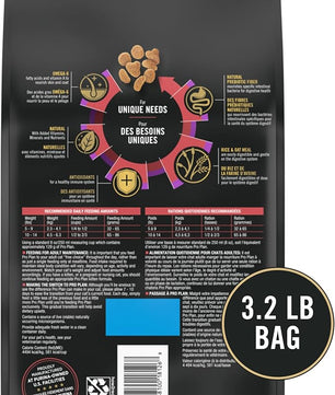 Purina Pro Plan With Probiotics, Sensitive Skin & Stomach, Natural Dry Cat Food, Turkey & Oat Meal Formula - 3.2 lb.