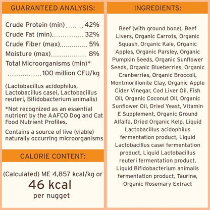 Primal Freeze Dried Raw Dog Food Nuggets, Beef, Complete & Balanced Meal, Also Use as Topper or Treat, Premium, Healthy, Grain Free, High Protein Raw Dog Food, 14 oz (Pack of 2)