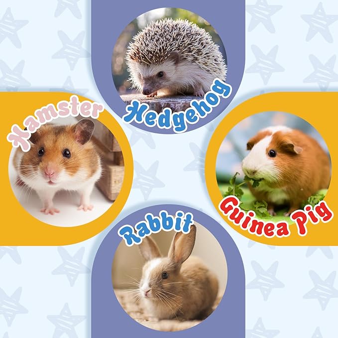 2-Pack Guinea Pig Hideout with Tunnel for Small Animals(Guinea Pig Bedding Warm & Lightweight, Easy to Clean)