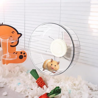 Super-Silent Hamster Exercise Wheel - Hamster Toys Cages Accessories 7.9 Inch Running Spinner Quite Runner for Small Animal Pet Gerbil Dwarf Syrian Hedgehog Rat Mouse Mice