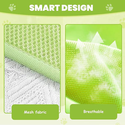 2 Pack Cat Hammock for Cage,Adjustable Breathable Durable Space-Saving Cozy Mesh Pet Hanging Bed Swing for Cats,Ferret,Puppy,Rabbits,Small Animals Green L