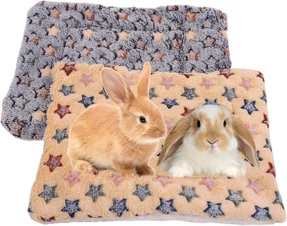2PCS Guinea Pig Bed Mat, Washable Small Animal Bed, Bunny Rabbit Pillow Blanket(12.6 x 9.8 Inch)