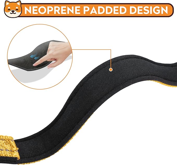Reflective Dog Collar, Adjustable Soft Neoprene Padded Nylon Pet Collars with Buckle for Small Dogs, Yellow,S