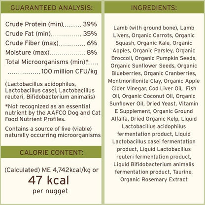 Primal Freeze Dried Raw Dog Food Nuggets, Lamb, Complete & Balanced Meal, Also Use as Topper or Treat, Premium, Healthy, Grain Free, High Protein Raw Dog Food, 5.5 oz