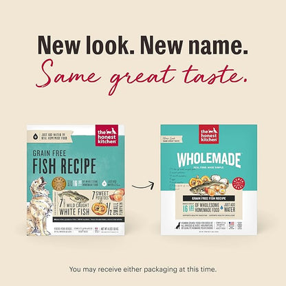The Honest Kitchen Human Grade Wholemade™ Dehydrated Grain Free Fish Dog Food - Complete & Balanced Meal or Topper - 10 lb Box