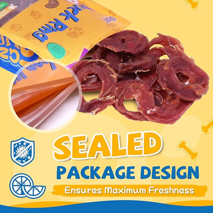 gazeupon Dog Treats Duck Jerky Rings, Natural Duck Breast, Healthy Training Rewards for Dogs w/Glucosamine Chondroitin