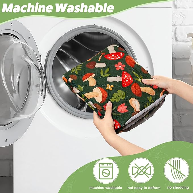 Bienbee Ferret Cage Liner Set for Ferret Nation & Critter Nation Cage, Waterproof Ferrets Cage Accessories for Small Animals Rats Chinchillas Hedgehogs Ferrets(Green Mushroom,Single Unit Combo)