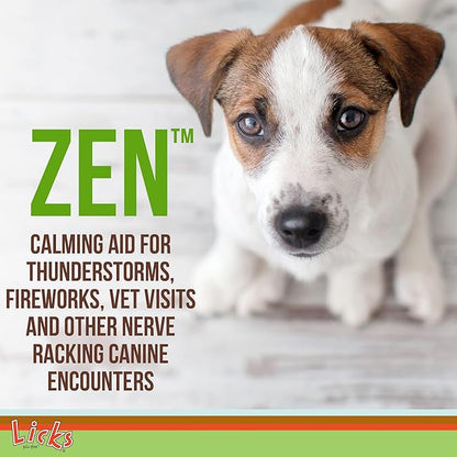 Zen Dog Calming - Calming Aid Supplements for Aggressive Behavior & Nervousness - Treats for Stress Relief & Dog Health - Gel Packets - Braised Beef Flavor, 15 Use