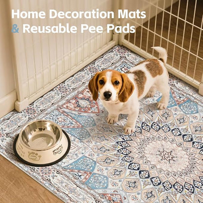 Washable Pee Pads for Dogs, 2 Pack Reusable Puppy Training Pads 26"x40" Super Absorbent Dog Pee Pad Waterproof Dog Training Pads, Non-Slip Potty Pads, Whelping Pads