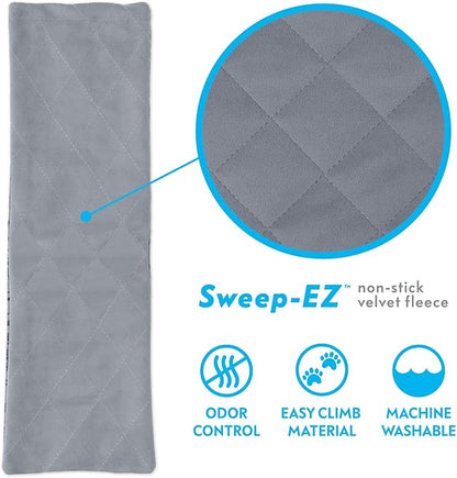 Paw Inspired Fleece Liners for Ferret Nation, Critter Nation Cage Ramp for Ferrets, Rats, Chinchillas, Hedgehogs & Other Small Animals (Gray, Ramp Cover - 3 Pack)