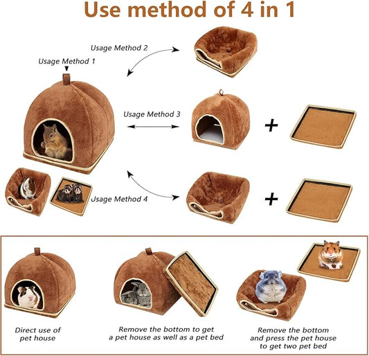 Guinea Pig Hideout.Guinea Pig Bed.Bunny Bed.Bunny&Rabbit Hideout.Guinea Pig Cage Accessories for Guinea Pig House.Ferret&Chinchilla Bed and Rabbit House.Guinea Pig Hut.