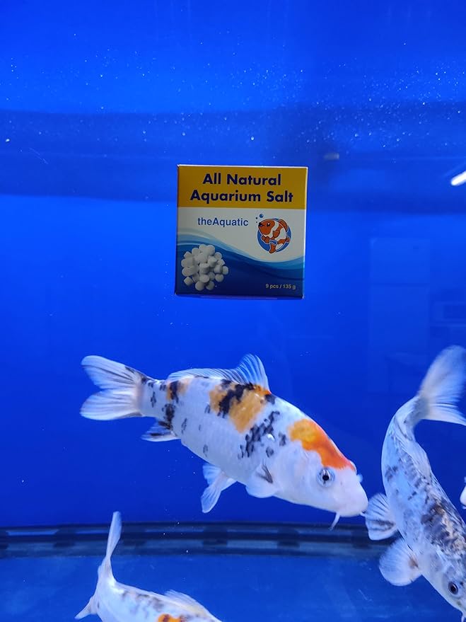 Premium Aquarium Salt, Aquarium Salt Freshwater Tablets for Aquarium Water Treatments Essential Supplies (9 Tablets)