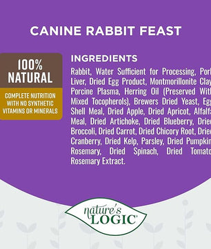 Natures Logic NL00180 Grain-Free Rabbit Feast Wet Dog Food, One Size