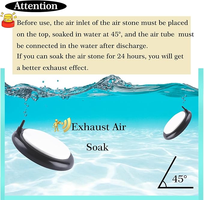 Carefree Fish Aquarium Nano Air Stone Disk Fish Tank Bubble Stone Disc 1.4/2/4/6/8 Inch