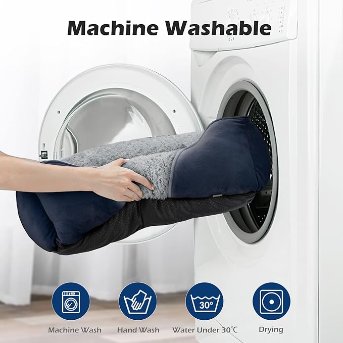 INVENHO X-Large Dog Bed Rectangle Washable Orthopedic Soft Calming Sleeping Durable Pet Cuddler with Anti-Slip Bottom