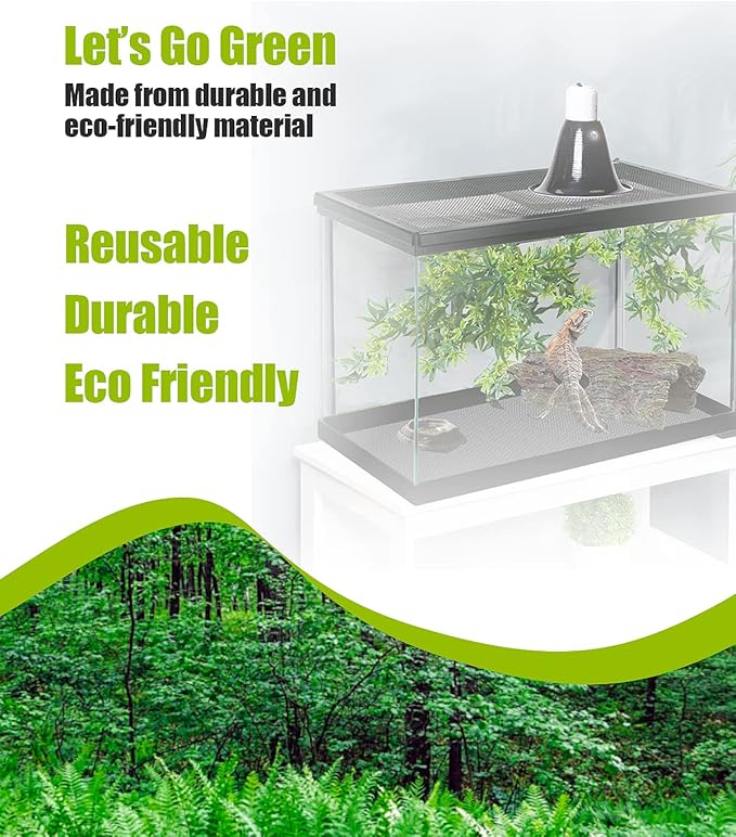 Bearded Dragon Tank Accessories, Reptile Substrate Floor, Leopard Gecko Tank Liner Mat for 40 Gallon, 20 Gallon, 50 Gallon,75 Gallon Lizard Tank, Grey