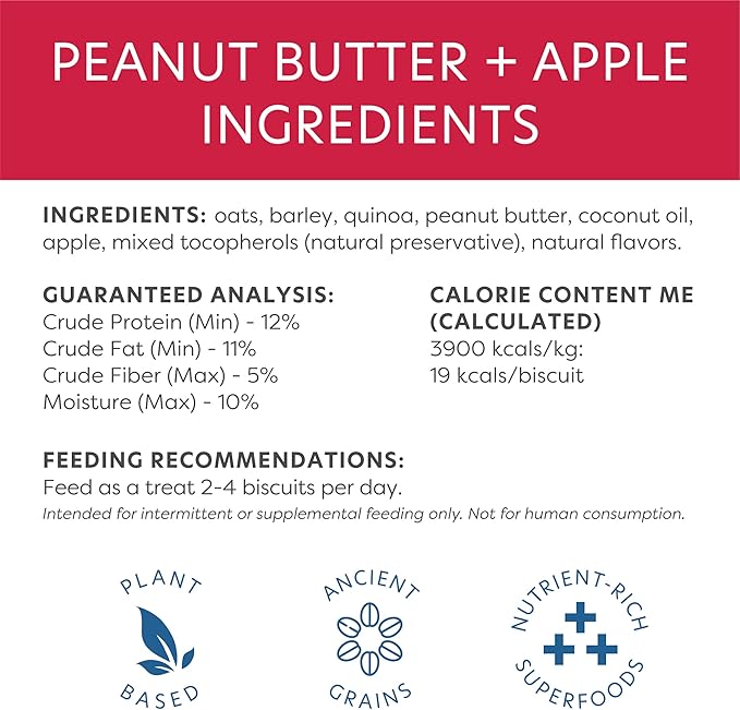 Body and Soul PB+A Berry Blend & P+LG Natural Crunchy Baked Dog Treats 10oz Multi (2 Pack Peanut Butter + Apple)