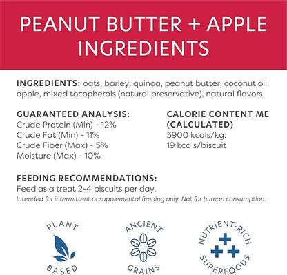 Body and Soul PB+A Berry Blend & P+LG Natural Crunchy Baked Dog Treats 10oz Multi (2 Pack Peanut Butter + Apple)