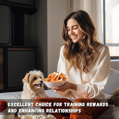 Dog Treats Chicken Wrapped Calcium Bone, Rawhide-Free Grain-Free Training Treats for Dogs Teeth Cleanning Breath Fresh Dog Chewy Snacks for Medium Large Dogs 10.6 oz, 18-19 Counts