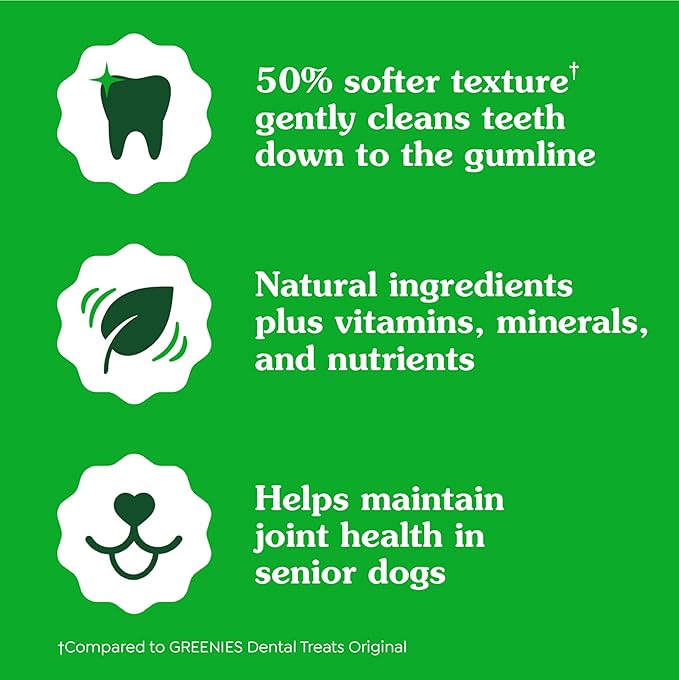 Greenies Aging Care Regular Dental Dog Treats, 27 oz. Pack (27 Treats)
