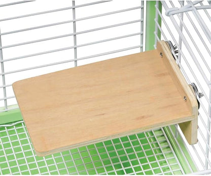 Wood Platform Set - 3 Pack Cage Accessory Shelves Assorted Sizes - for Chinchillas, Rats, Prairie Dogs, Degus, Ferrets, Birds, Sugar Gliders, Rabbits, Guinea Pigs, & Other Small Pets