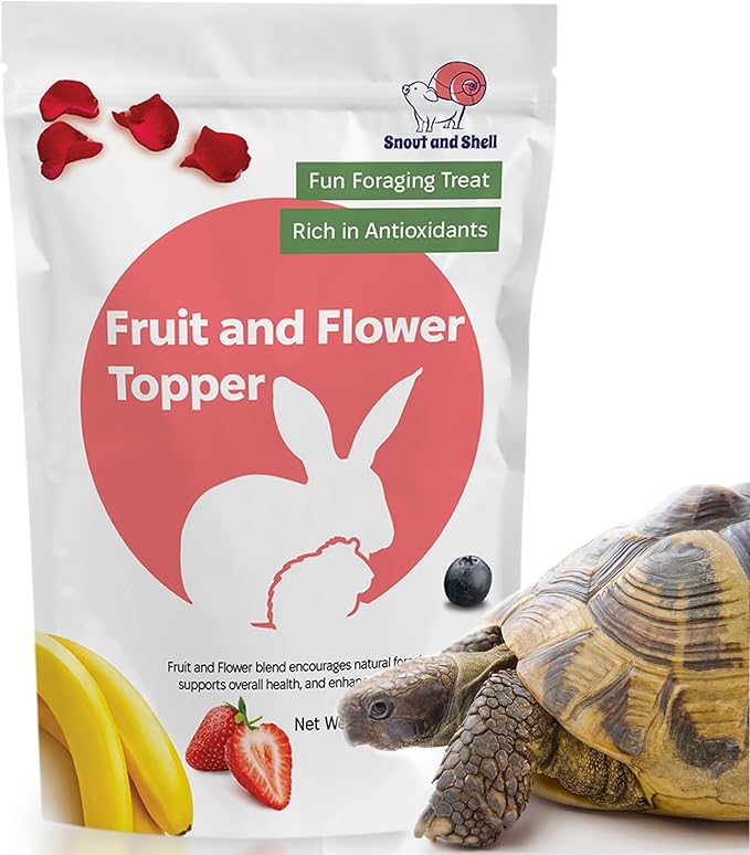 2 oz Fruit and Flower Topper – Natural Foraging Treat for Small Pets – Rabbits, Guinea Pigs, Chinchillas & More – Rich in Antioxidants & Vitamin C