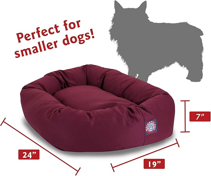Majestic Pet 24 inch Burgundy Bagel Dog Bed Products